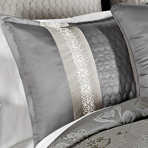 Riverbrook Home Elegant Collection Comforter Set, Queen, Kacee - Platinum, 12-Piece Set by Riverbrook Home - Image 5