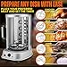 Flexzion Vertical Rotisserie Oven Grill - Countertop Shawarma Machine Kebab Electric Cooker Rotating Oven, Stainless Steel Roaster w/Bake Ware Kebob Skewers Stain Resistant Rotisserie Machine