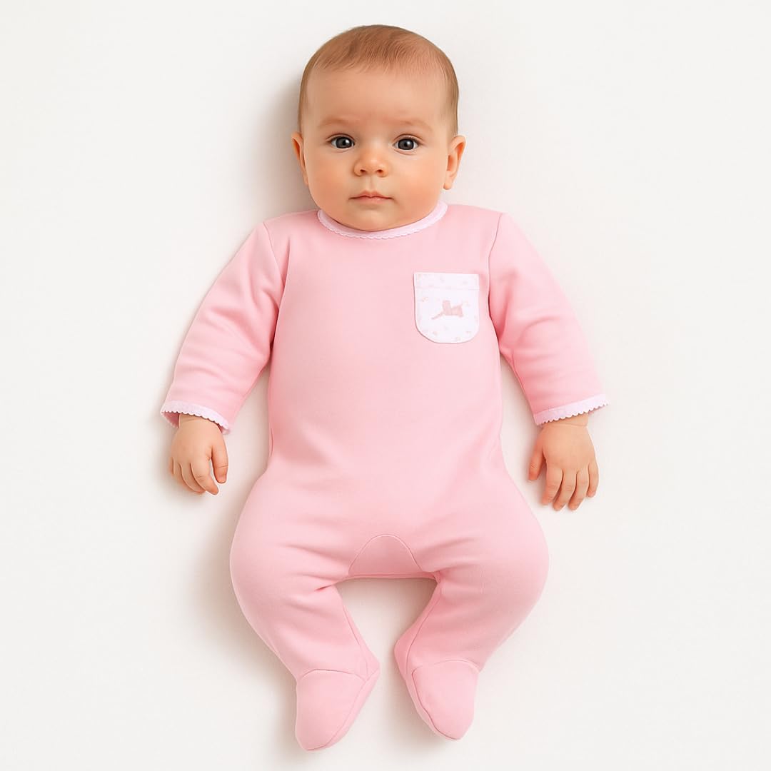 Prezioso Regalo Rosa Personalizzato per la Nascita | Presentato in una scatola molto elegante | Regalo classico essenziale per neonato dalla taglia 3 ai 6 mesi |