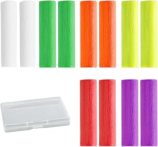 12 Pcs Aligner Chewies Trays Chompers 6 Mix Colors Chew with Travel Carrying Case for Silicone Accessories Orthodontic Retainer Seaters (Mix Colors, 1.38 * 0.43inch)