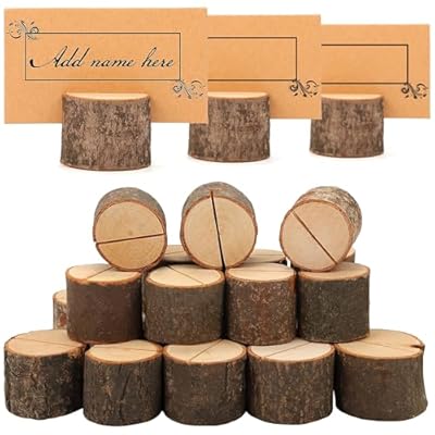 Belle Vous Pack de 30 Marcasitios Madera Rústica para Números de Mesa y Tarjetas Identificativas - Carteles de Bodas, Cumpleaños, Fiestas - Rodajas de Madera para Fotos o Notas | Ya disponible en tu tienda friki favorita! En mundofriki.es!
