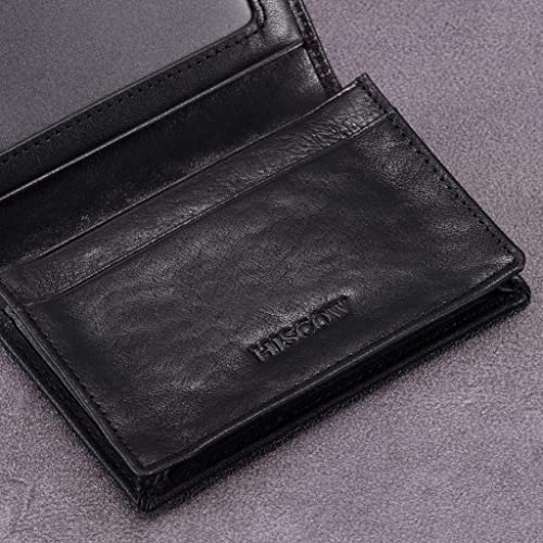 Image of HISCOW Business Card Holder with Large Compartment - Full Grain Leather