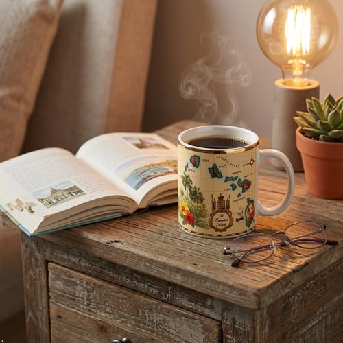Taza Islands of Hawaii 10 oz Tan miniatura 4