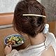 Hezhou 2 Stück Kleine Schlanke StripHaarnadel Metall Snap Barretten Glatte Haar Barretten Französische Haarspangen Damen Haarspange Dekorativer Haarschmuck für Frauen (Gold + Silber)