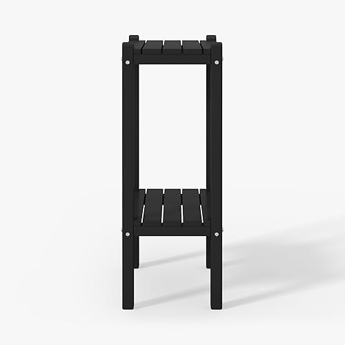 Vista 115 de WestinTrends Dylan Adirondack - Mesa auxiliar redonda para exteriores, color negro