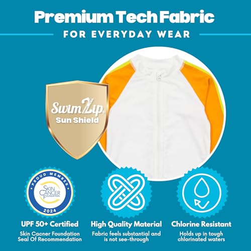 Image of SwimZip Boys' Long Sleeve Rash Guard & Swim Shorts Set - UPF 50+ Sun Protection