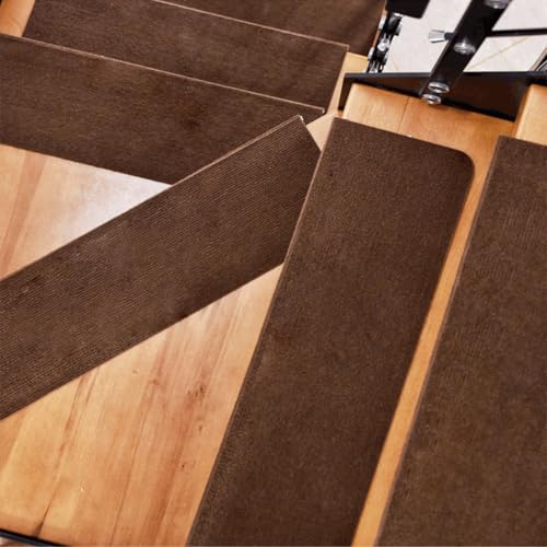 階段マット 滑り止めマット 階段カーペット【55X20cm 15枚入り】 厚み4mm 大判 折り曲げ付き 吸着階段マット 階段用ステップマット 吸着マット 猫犬階段滑り止めマット 折り曲げ付 取り換え簡単 ズレない 床保護 転倒防止 キズ防止 防音 転倒防