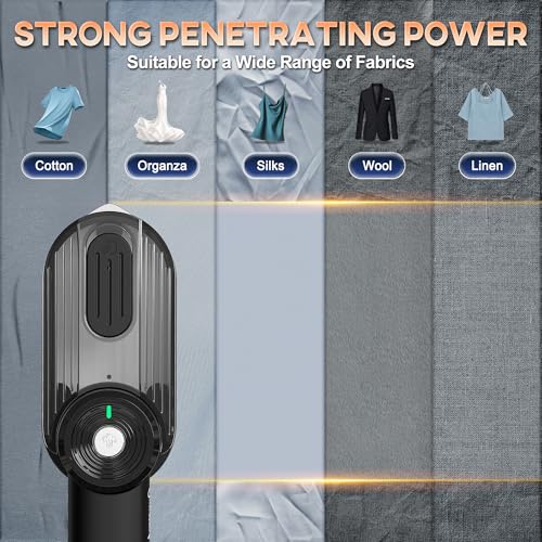 Travel Steamer for Clothes Small Iron - 1000W Portable Steamer & Mini Iron,10s Fast Heat, Handheld Mini Steamer with 8FT Cord, Foldable Handle, Travel, College Dorm & Home Essentials (Black) by Quuejenl - Image 8