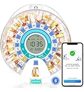 Smart Bluetooth Pill Organizer Box, COLORWING Medicine Dispenser Machine Stores for Daily/Month, ...