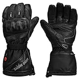 Gants de moto chauffants, 7.4V 2200MAH Batterie rechargeable électrique Gants imperméables imperméables Hommes Femmes pour l'hiver Vélo Vélo Chasse Pêche Ski Ski Gants isolés pour la neige, Mains plus chauds Arthrite (XL)