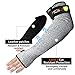 MIG4U Cut Resistant Sleeves with Leather Patches, Arm Safety Protection for Men and Women Thin Skin, Anti Puncture Level 5 Protective Arm Sleeve in Gardening, Farm, Welding, 18''