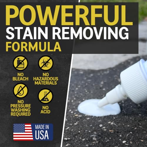 chomp concrete oil stain remover pull it out removes and cleans oils greases from garage floors amp driveways 128 fl oz