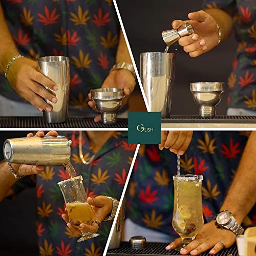 image for Generic Glish Premium Stainless Steel Cocktail Shaker | 13-Piece Profe