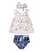 Infant Baby Girl Outfit Wildflowers Cross Vest Ruffled Leaf Short Pants With Headband Clothing (Tag: 70/0-6 Months, White)