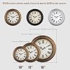 Plumeet Small Retro Wall Clock, 10'' Non Ticking Classic Silent Vintage ...