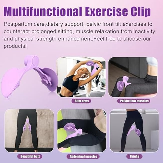 5 Pcs Thigh Master Exerciser Kits for Women Pelvic Floor Exercise Devices with Resistance Band and Yoga Block Storage Backpack Inner Thigh Exerciser for Arm Leg Toner Hip Workout Home Gym