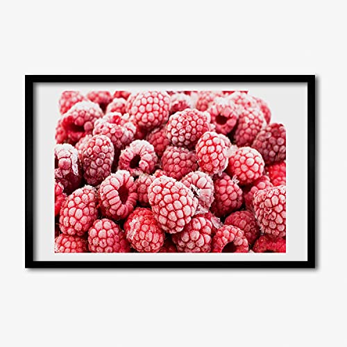 Peinture photo framboises surgelées Tulup cadre moderne 60x40