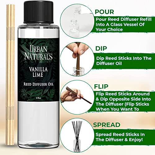 Difusor de varillas Vanilla Lime Urban Naturals 4 oz miniatura 7