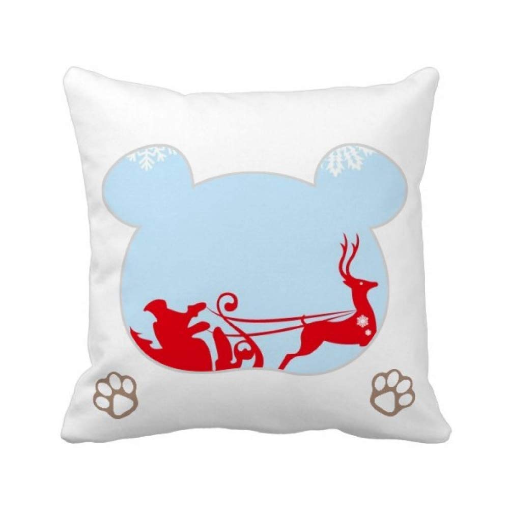 Housse de coussin flocons de neige et ours lavable pour protéger vos canapés