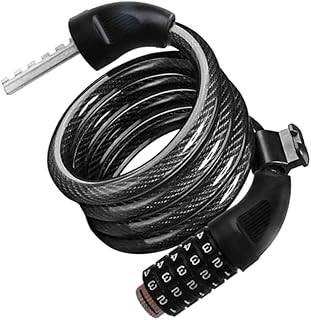 INOOMP Backpack Chest Strap 5 Combination Bike Lock Black Bike Chain Lock Password Bicycle Lock Portable Car Lock Tiny Christmas Lanterns