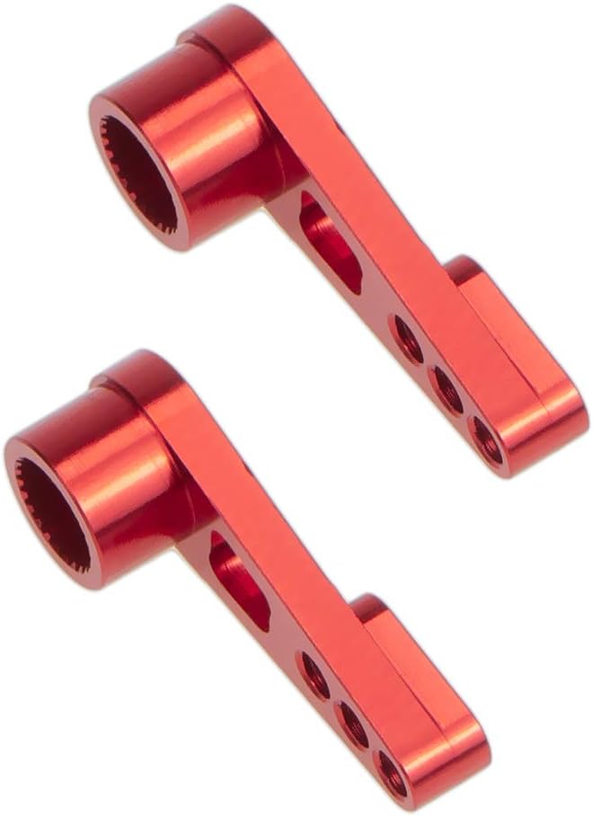Pack of 2, 25TTooth Steering Half Servo Arms Horn for Rc A949 A959-B A969 A979 k929 Hobby Model Car/Boat Futaba Hsp Hpi Wltoys Himoto Redcat Traxxas Axial (Red)