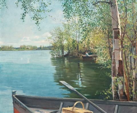 Cuadro sobre lienzo Pesca en el lago para cubrir paredes vacías con arte 60x90