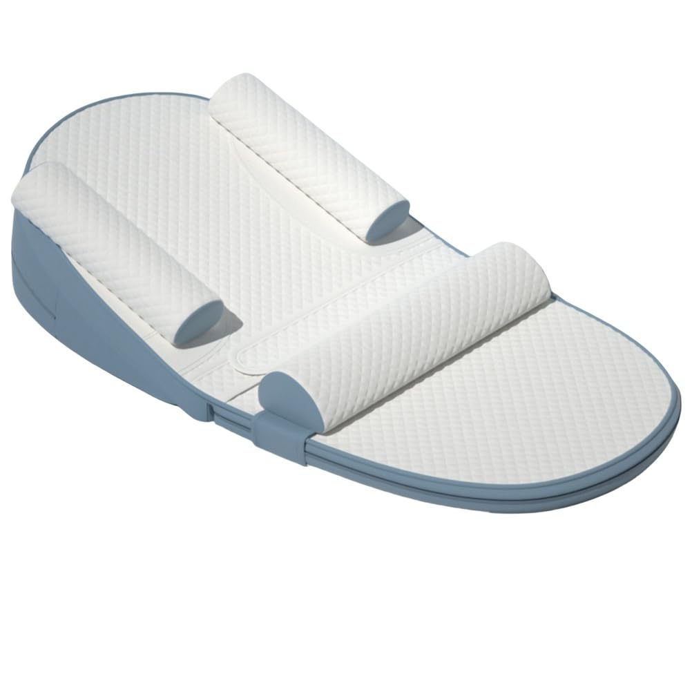 Allattamento al Seno Anti-reflusso - Inclinazione e Cinghie Regolabili, Materasso in Palma di Cocco, Design Anti-rotolamento per Neonati e Bambini Piccoli,Blu