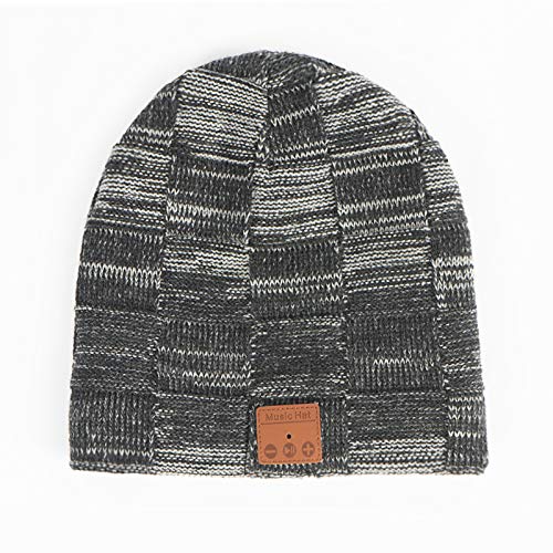 Frauen Strickmütze, Wireless Headset Kappe V5.0 Bluetooth-Anruf Musik Stereo Stricken Plüsch Hut Mütze Hut Kinder