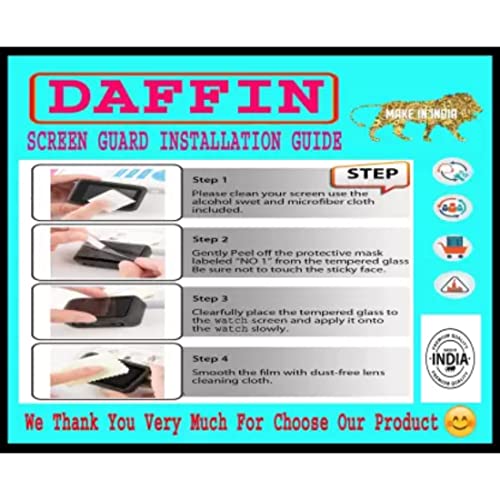 Image of DAFFIN Premium Flexible 9H Screen Guard for FIRE BOLT AI Smartwatch (Transparent, Pack of 1) (DFN-Scrngrd34780)