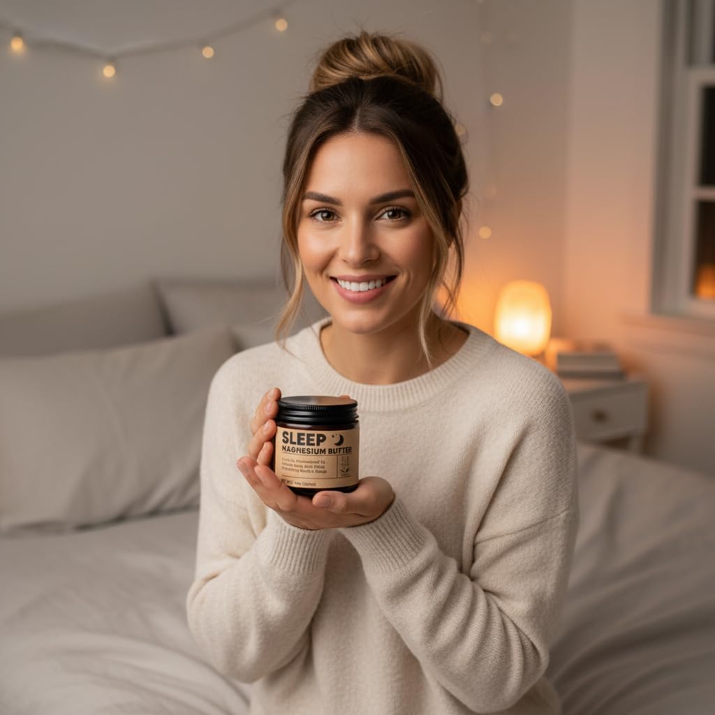 Magnesium Butter for Sleep with Shea & Mango Butter, Arnica & Lavender, 4 oz