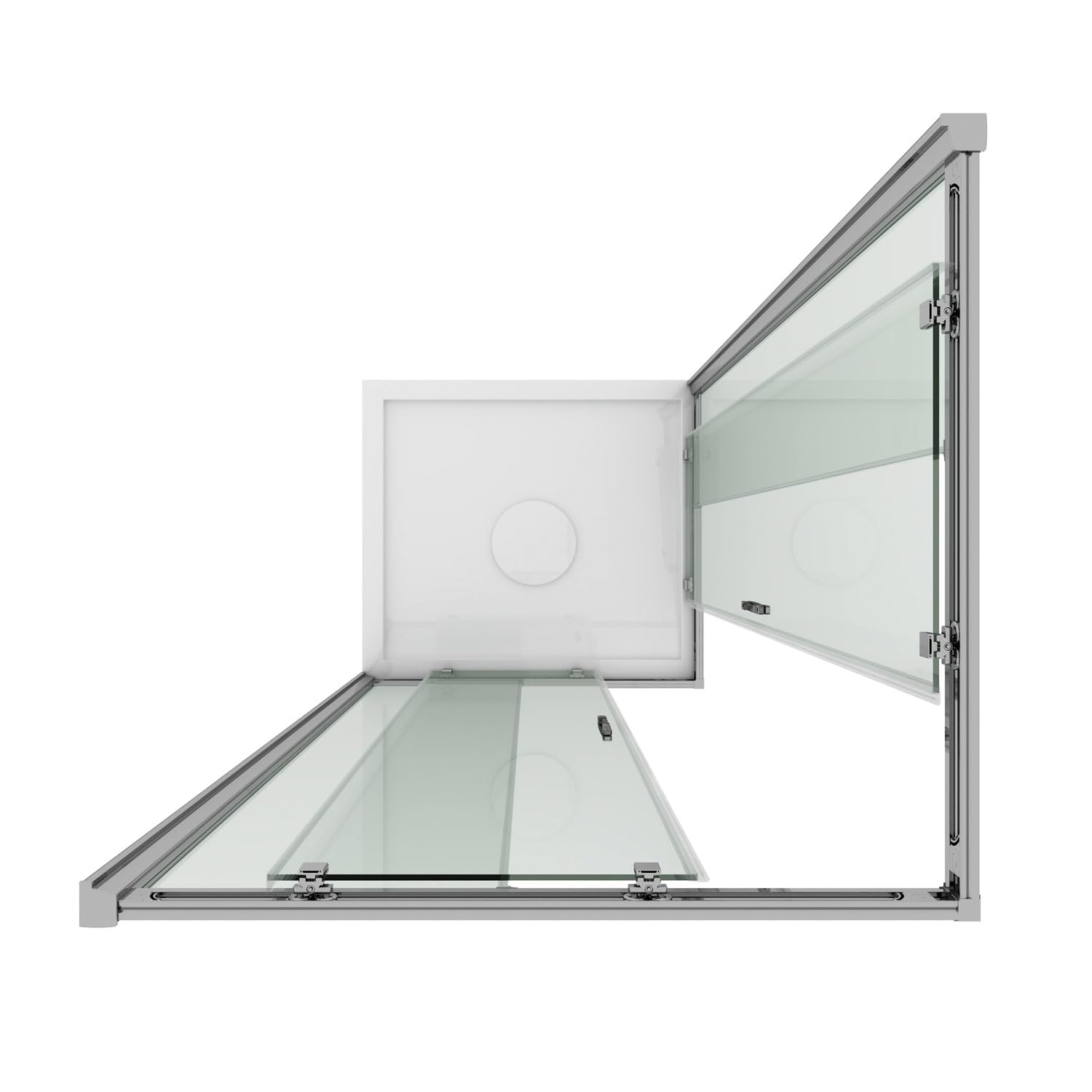 Idralite Mampara de Ducha 80x80CM H185 Transparente Mod. Junior