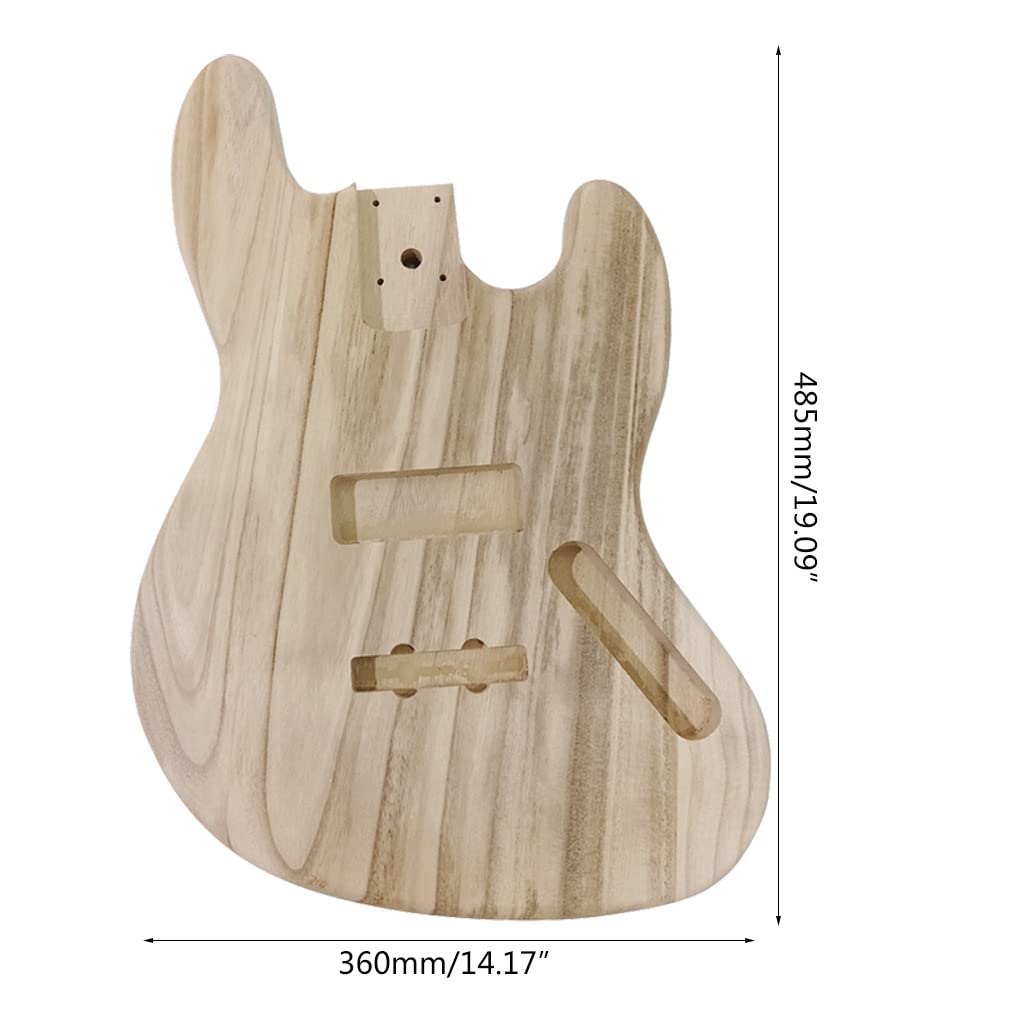 Ręcznie wykonana elektryczna gitara basowa, typ drewna, do akcesoriów basowych, niedokończone części zamienne, drewno