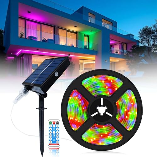 Tira LED Solar Exterior 16.4ft 280 LEDs Multicolor miniatura 1