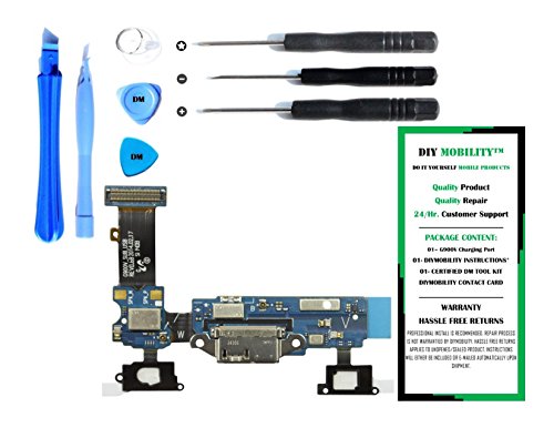 DIYMOBILITY Charge Port Flex Cable Connector Replacement Kit with DM Tools and Instructions Compatible for Samsung Galaxy S5 G900V (VERIZON) DIYMOBILITY Charge Port Flex Cable Connector Replacement Kit with DM Tools and Instructions Compatible for Samsung Galaxy S5 G900V (VERIZON)