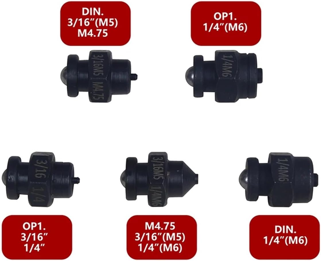 18PCS Hydraulic Double-Bender Compatible With Brake Pipe Flaring Tools Kit SAE + DIN Flares to 3/16"" 4.75mm 5mm 6mm Pipes Universal