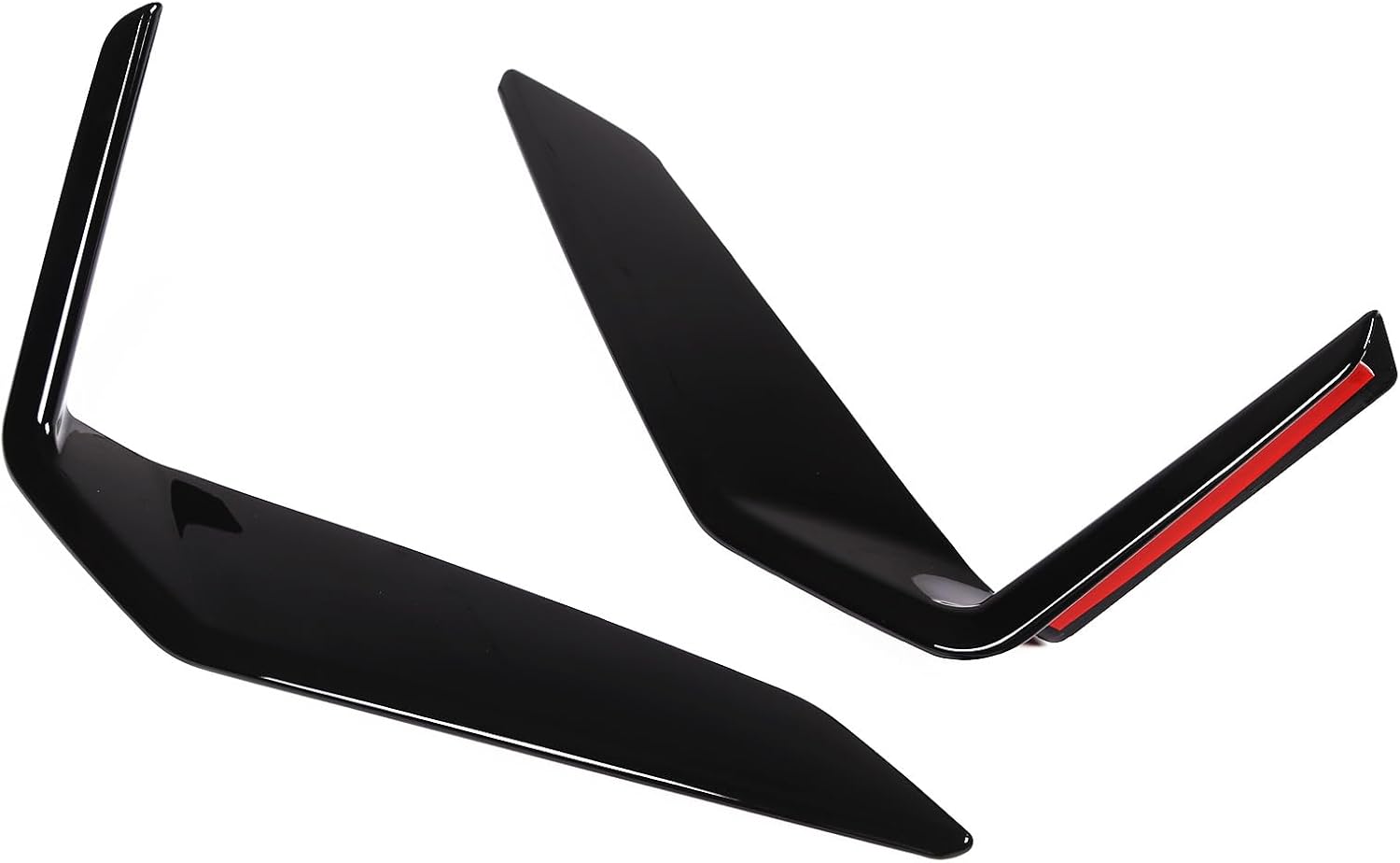 Car Front Bumper Decorative Sticker Decal Exterior Accessories Compatible with BMW X1 U11 2023 2024 Anti-Scratch Protective Cover for Front Side Bumper (ABS,Piano Black)