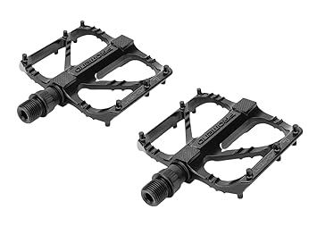 Yellowfin Aluminium Alloy DU Bearing Lightweight Bicycle Pedals with inbuilt Safety Warning Light, Wide Platform 16 Anti-Skid PINS for Road Mountain BMX MTB Bike