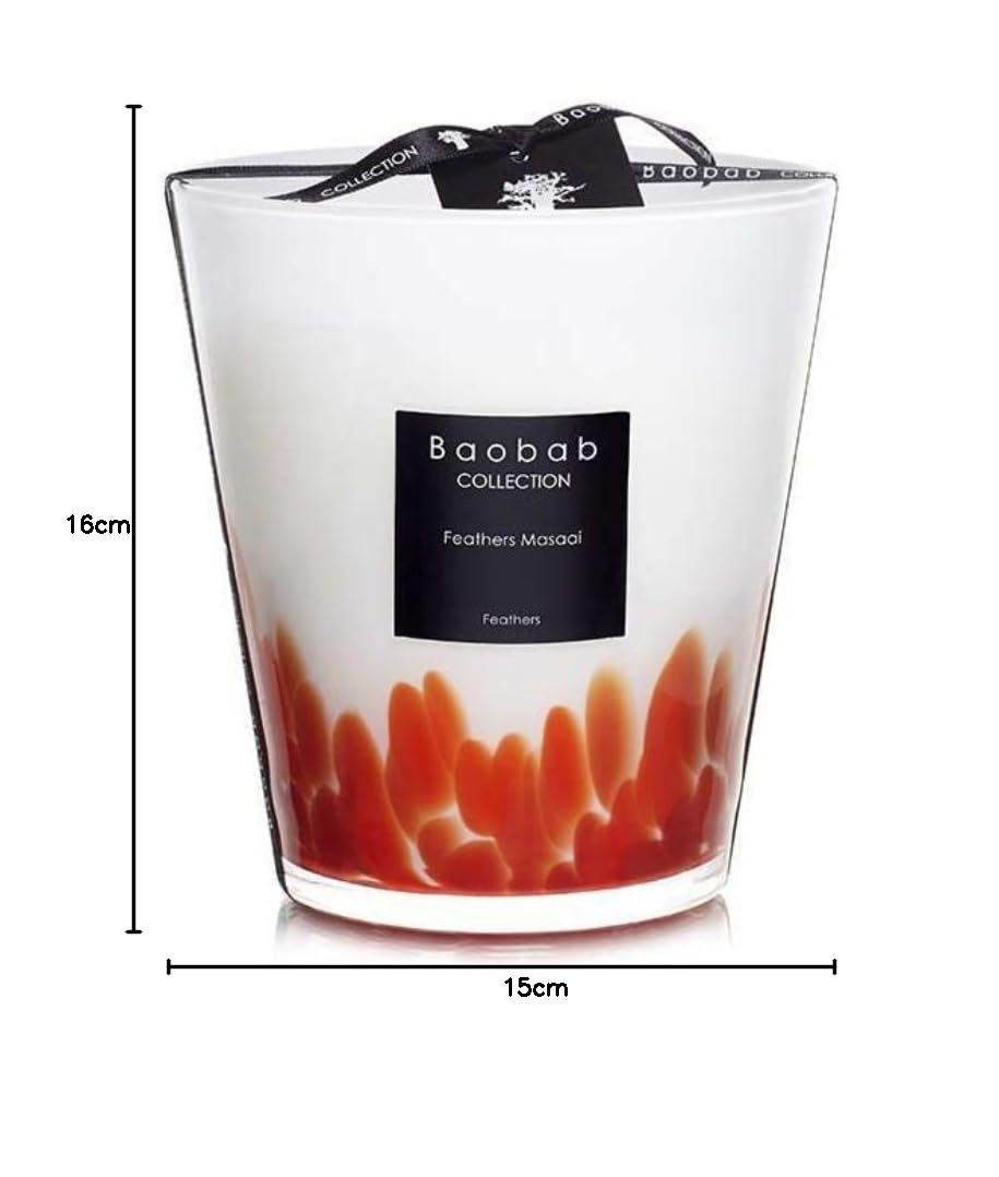 BAOBAB Max 16 Feathers Masaai Duftkerze (Patchouli - Rum Extrakt - Bernstein)