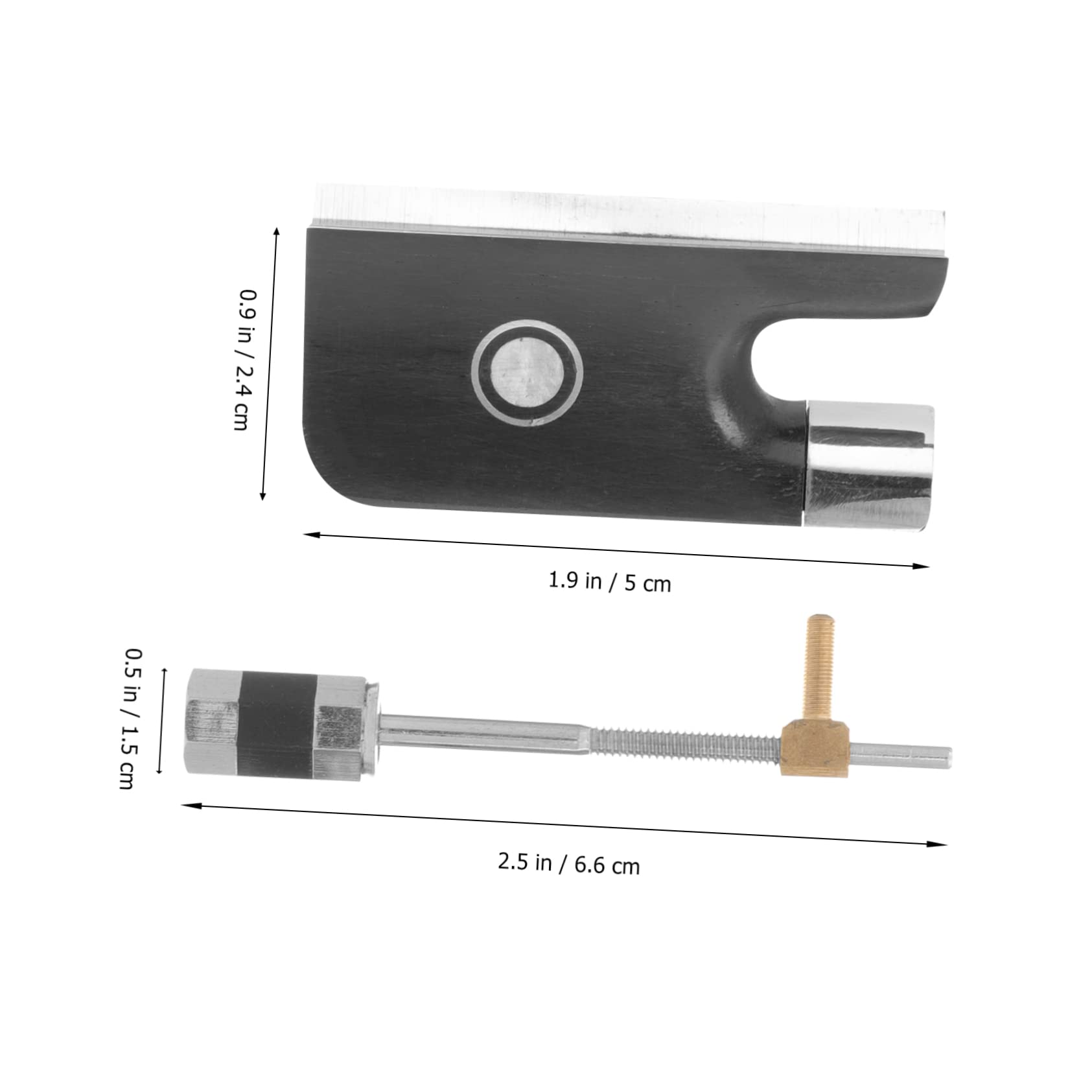 BESTonZON 4 Set fornitura violino accordatore per violino a clip nasetto di ricambio per violoncello archetto archetto per rana ad per violoncello del rame