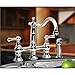 Graff G-4845-LM15-BN Hampton Two Handle Bridge Kitchen Faucet with Side Spray Brushed Nickel