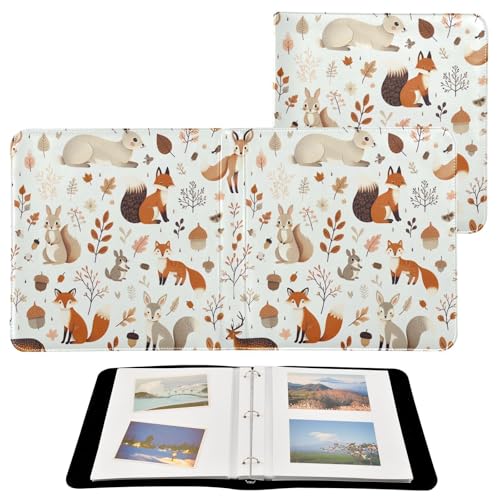 Álbum de fotos adhesivo DIY Scrapbook Álbum con tapas de cuero PU, encuadernador de 3 anillos, 40 páginas, tamaño 8x10 miniatura 2