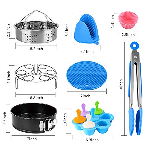 for Instant Pot Accessories Set, Pressure Cooker Accessories Set Compatible with Instant Pot 6 8 10 QT, Steam Cooker Accessories Include 8'' Steamer Basket, Egg Rack, Egg Bites Mold - 11PCS - Thumbnail 7