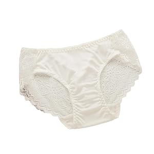 Silk Panties For Women Knit Briefs Panties Lace Hollow Out Womens Underwear B M 3pcs
