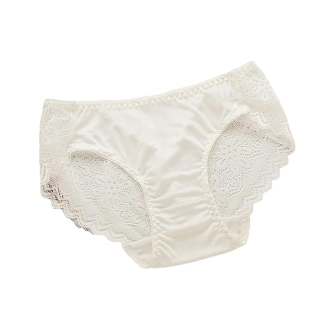 Silk Panties For Women Knit Briefs Panties Lace Hollow Out Womens Underwear B M 3pcs