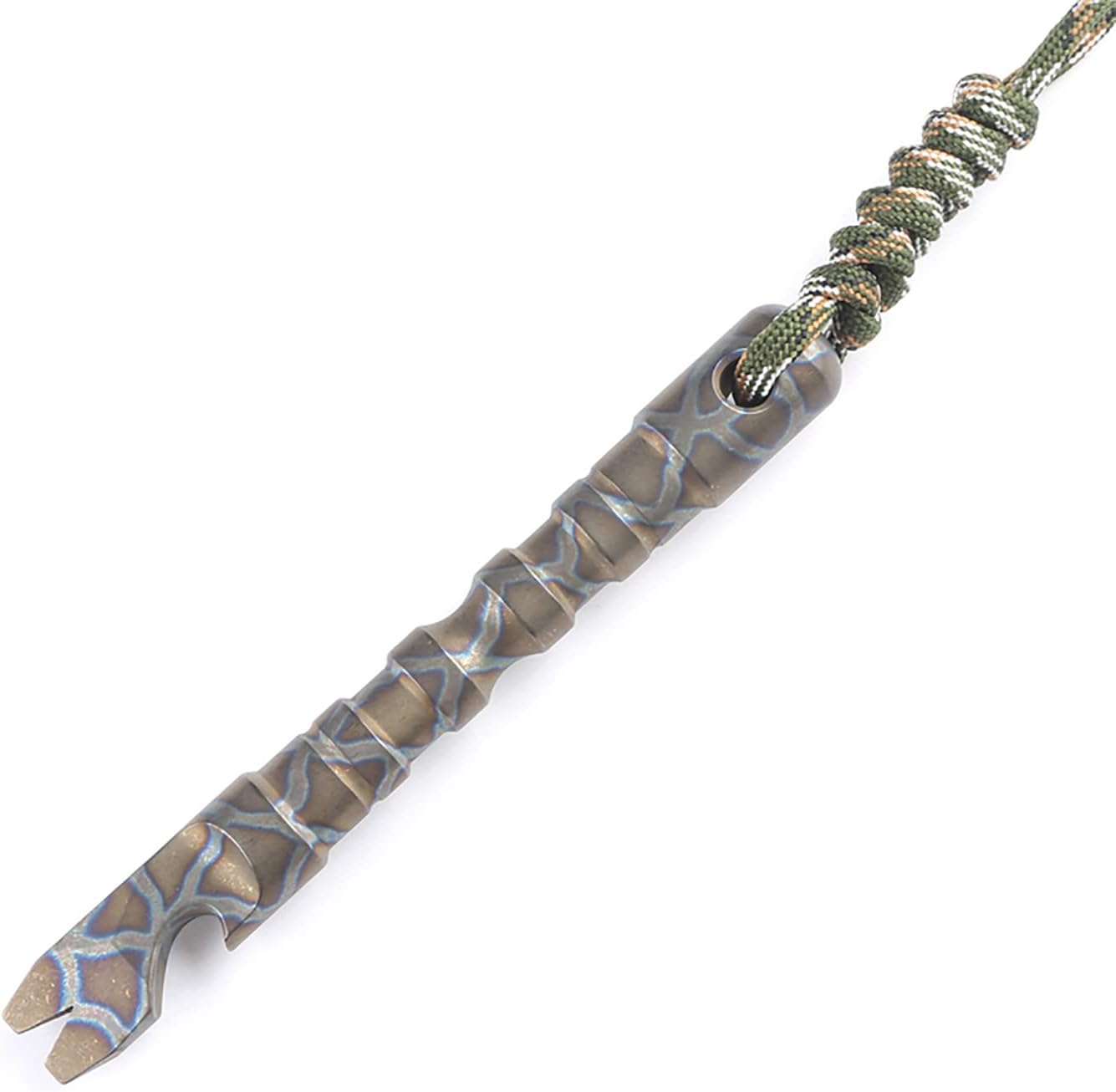 Titanium Crowbar Nail Puller Pry Bar Bottle Opener Cool Stick Tool Portable EDC Multipurpose Combination Tool (titanium-Burnt titanium)