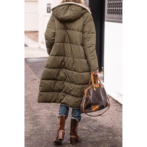 Long Fleece Jacket Women Winter Coat Sherpa Jackets Reversible Parka Padded Down Coats Oversized Fashion Warm Pockets2