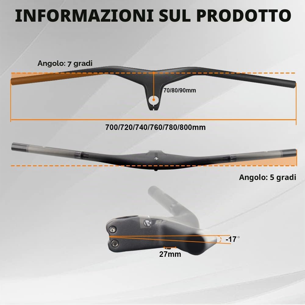 RXL SL manubrio mtb carbonio 28.6 manubrio mtb integrato riser bar manubri per bicicletta 740 * 70mm UD Opaco
