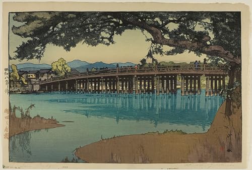Art Tableau Pont Seta Yoshida Hiroshi 60x90cm pour remplacer un poster bas de gamme