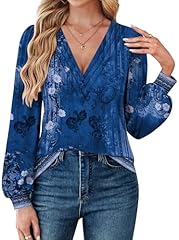 Long Sleeve Blue Flower