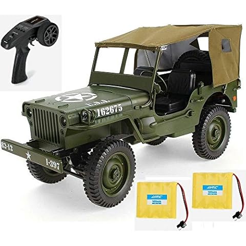 MODELTRONIC Jeep Militar Willy Jedi Todo Terreno 4x4 JJRC Q65 1:10 Verde Cover